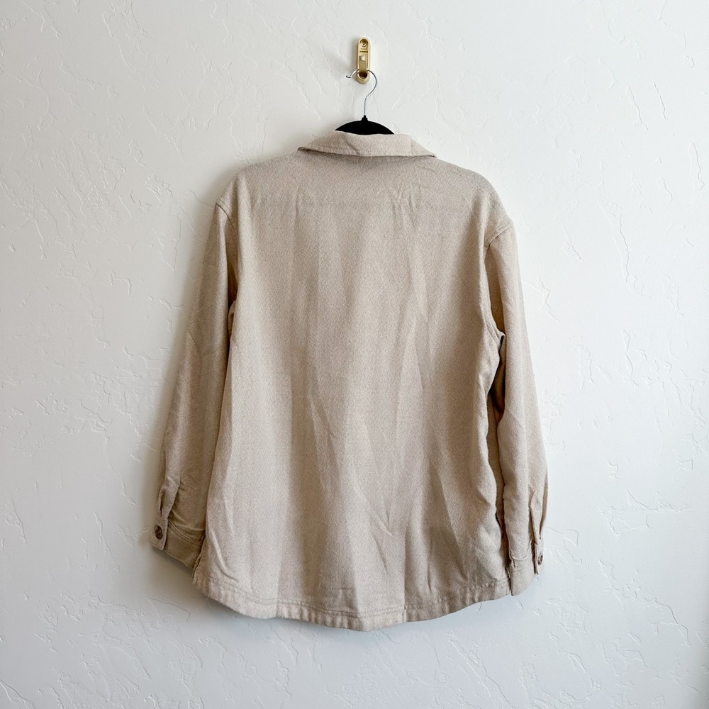Rhythm | Oyster Knit Oversized Relaxed Fit Shacket Top in Cream Size Small - Picture 6 of 10